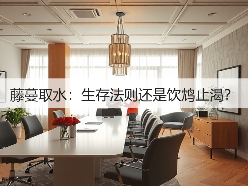 藤蔓取水：生存法则还是饮鸩止渴？
