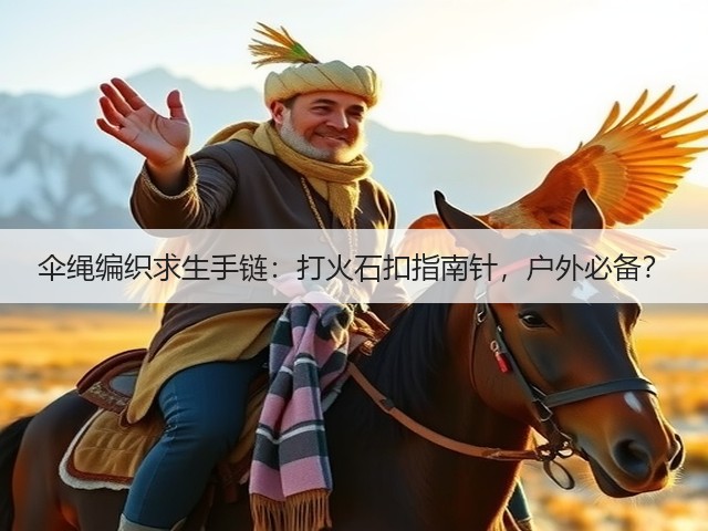 伞绳编织求生手链：打火石扣指南针，户外必备？(图2)