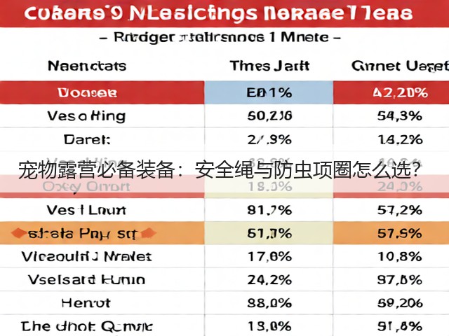 宠物露营必备装备：安全绳与防虫项圈怎么选？(图1)