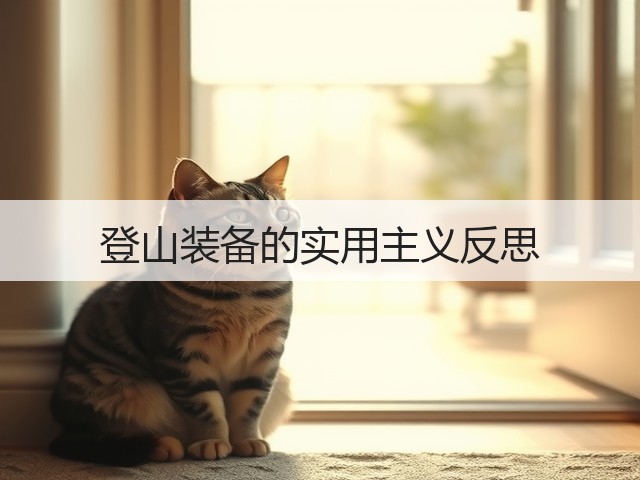 登山装备的实用主义反思(图3)