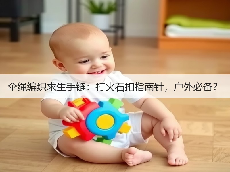 伞绳编织求生手链：打火石扣指南针，户外必备？