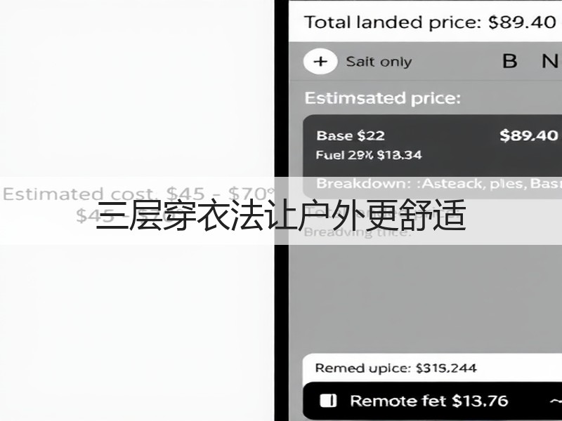 三层穿衣法让户外更舒适