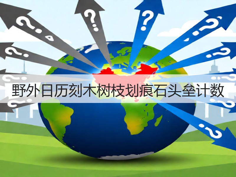 野外日历刻木树枝划痕石头垒计数