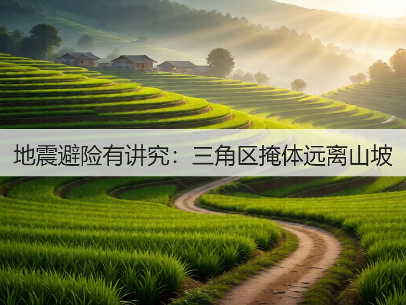 地震避险有讲究：三角区掩体远离山坡