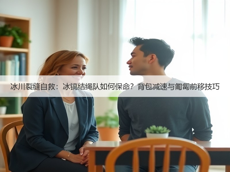 冰川裂缝自救：冰镐结绳队如何保命？背包减速与匍匐前移技巧