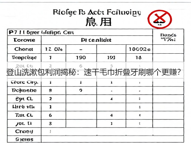 登山洗漱包利润揭秘：速干毛巾折叠牙刷哪个更赚？(图2)