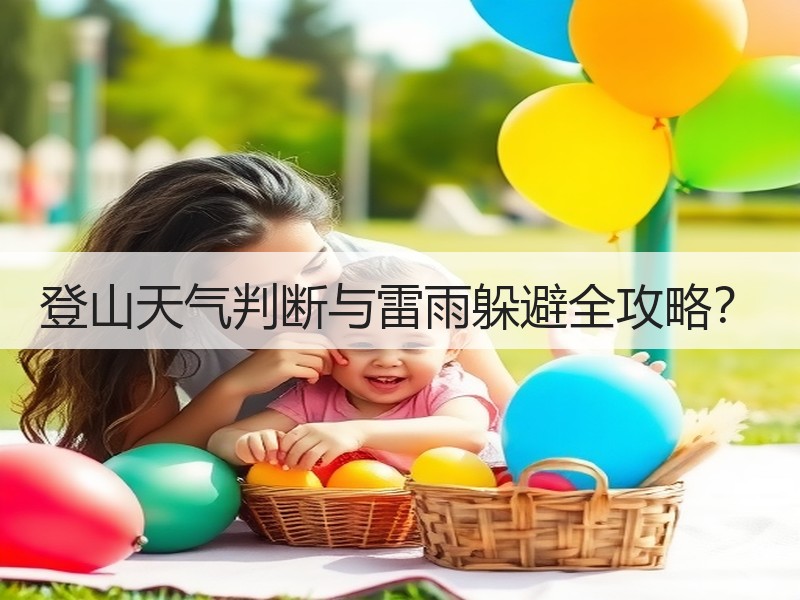 登山天气判断与雷雨躲避全攻略？