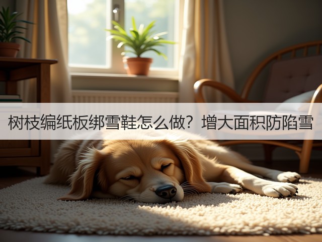 树枝编纸板绑雪鞋怎么做？增大面积防陷雪(图1)