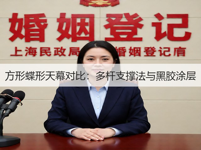 方形蝶形天幕对比:多杆支撑法与黑胶涂层(图1) 方形蝶形天幕对比:多杆支撑法与黑胶涂层(图1)