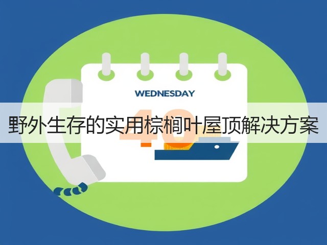 野外生存的实用棕榈叶屋顶解决方案(图1)