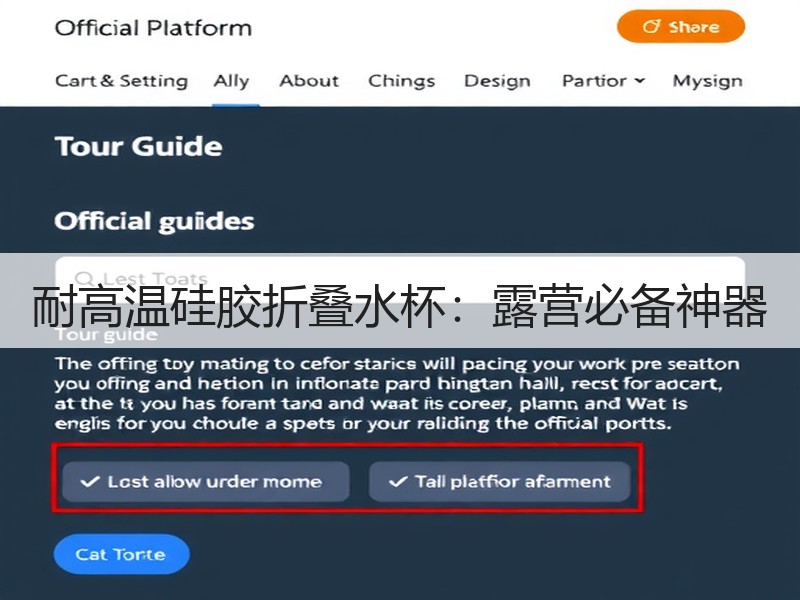 耐高温硅胶折叠水杯：露营必备神器