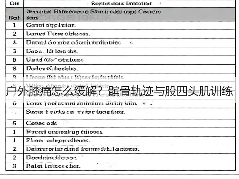 户外膝痛怎么缓解？髌骨轨迹与股四头肌训练