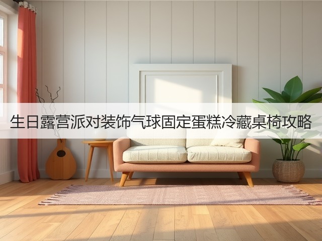 生日露营派对装饰气球固定蛋糕冷藏桌椅攻略(图2)