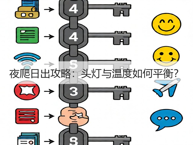 夜爬日出攻略：头灯与温度如何平衡？(图3)