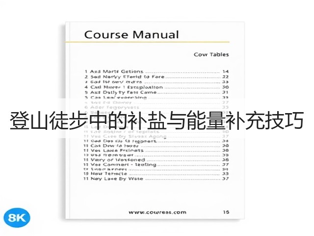 登山徒步中的补盐与能量补充技巧(图3)