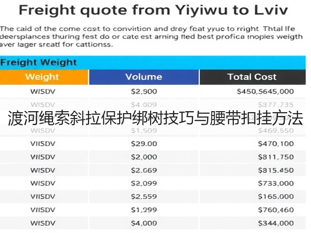 渡河绳索斜拉保护绑树技巧与腰带扣挂方法(图1)
