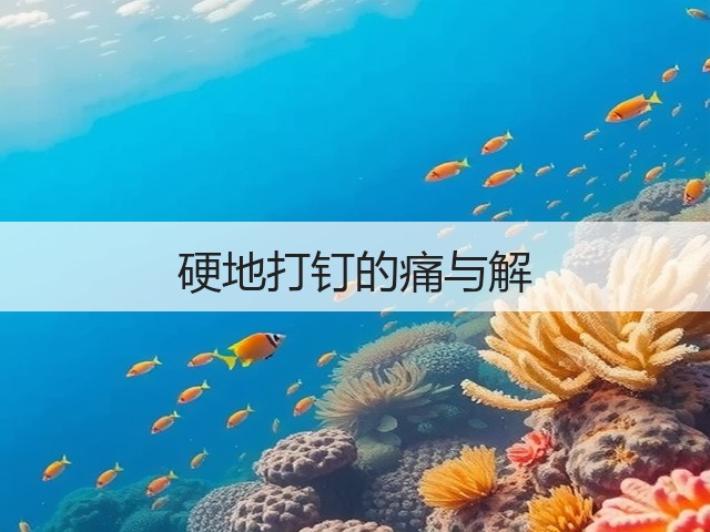 硬地打钉的痛与解(图2)