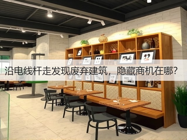 沿电线杆走发现废弃建筑，隐藏商机在哪？(图1)