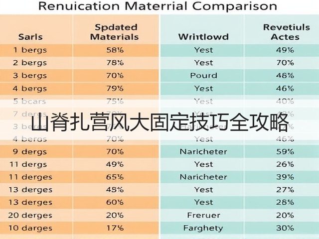 山脊扎营风大固定技巧全攻略(图3)