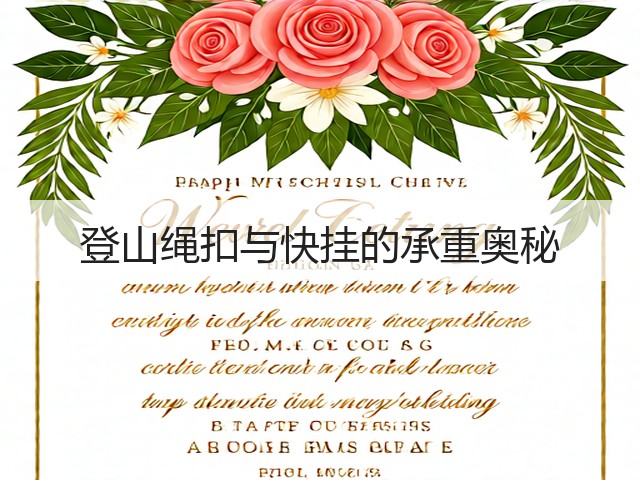 登山绳扣与快挂的承重奥秘(图1)