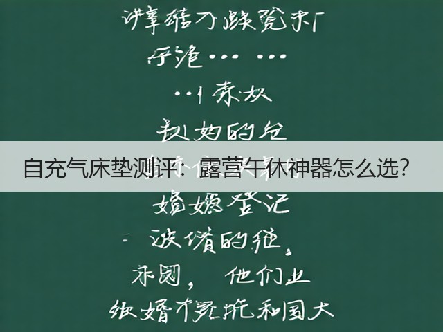 自充气床垫测评：露营午休神器怎么选？(图2)