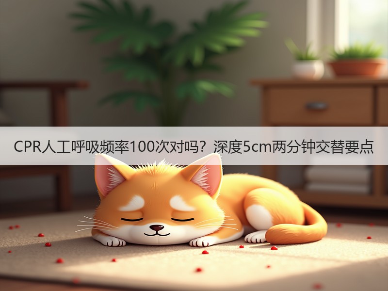 CPR人工呼吸频率100次对吗？深度5cm两分钟交替要点
