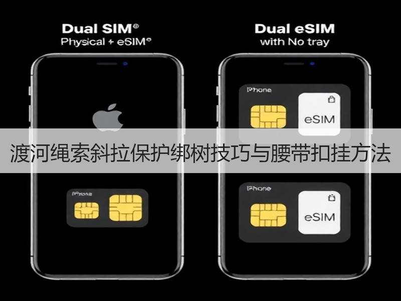渡河绳索斜拉保护绑树技巧与腰带扣挂方法