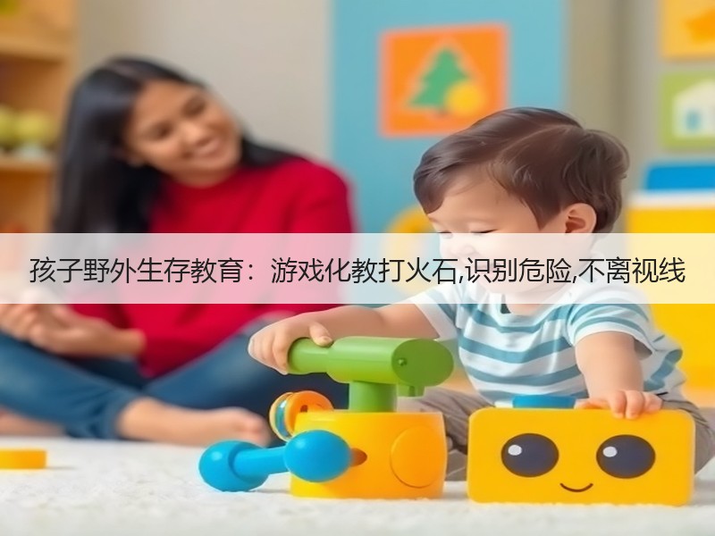孩子野外生存教育：游戏化教打火石,识别危险,不离视线