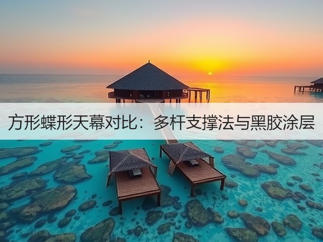 方形蝶形天幕对比:多杆支撑法与黑胶涂层(图3) 方形蝶形天幕对比:多杆支撑法与黑胶涂层(图3)