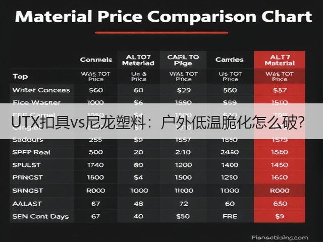 UTX扣具vs尼龙塑料:户外低温脆化怎么破?(图1) UTX扣具vs尼龙塑料:户外低温脆化怎么破?(图1)