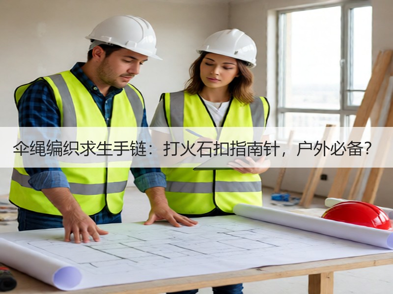 伞绳编织求生手链：打火石扣指南针，户外必备？