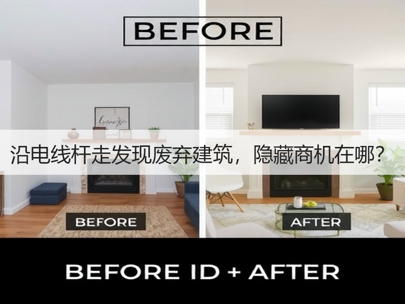 沿电线杆走发现废弃建筑，隐藏商机在哪？