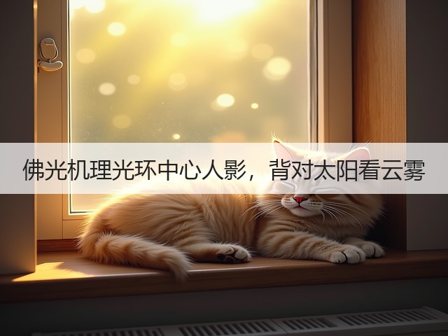 佛光机理光环中心人影,背对太阳看云雾(图1) 佛光机理光环中心人影,背对太阳看云雾(图1)