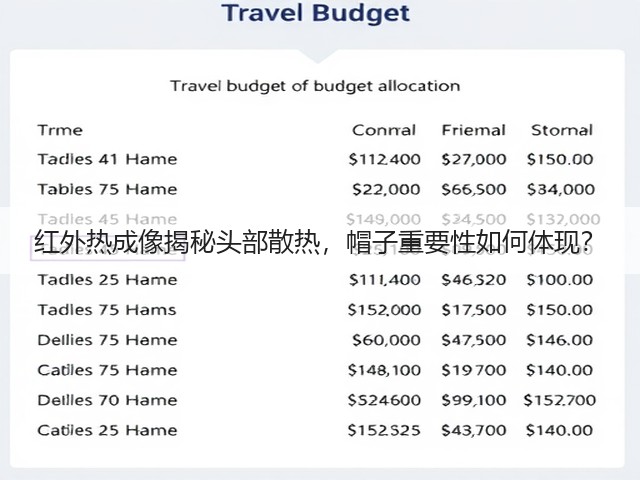 红外热成像揭秘头部散热,帽子重要性如何体现?(图1) 红外热成像揭秘头部散热,帽子重要性如何体现?(图1)