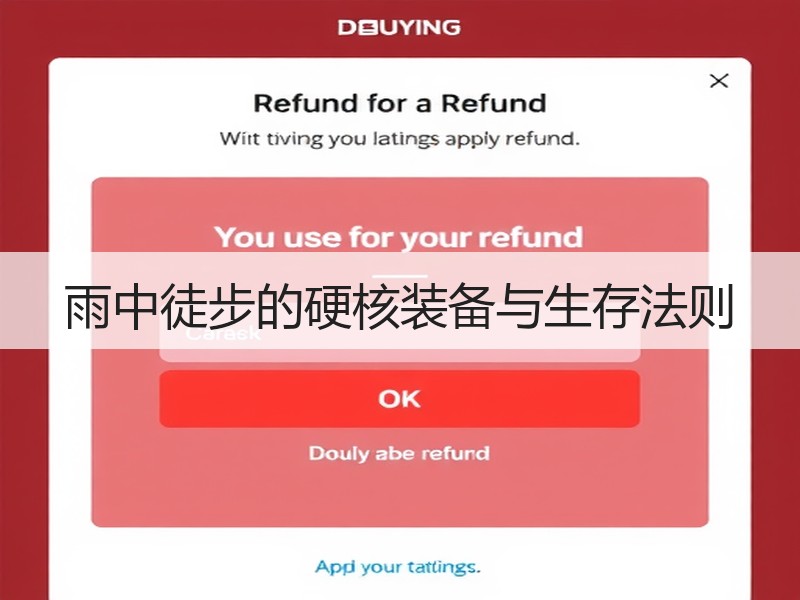 雨中徒步的硬核装备与生存法则