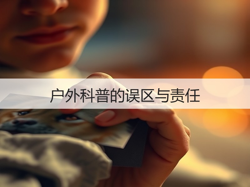 户外科普的误区与责任
