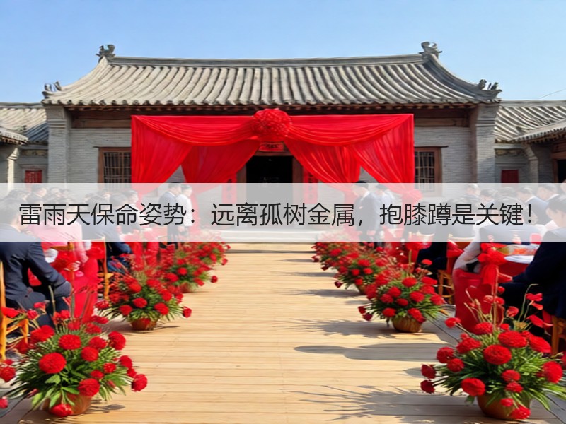 雷雨天保命姿势：远离孤树金属，抱膝蹲是关键！