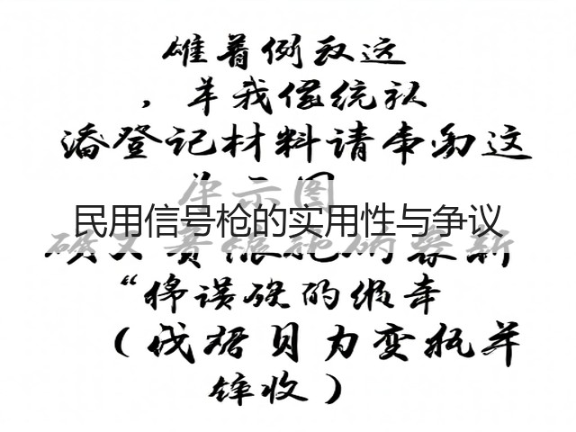 民用信号枪的实用性与争议(图2) 民用信号枪的实用性与争议(图2)