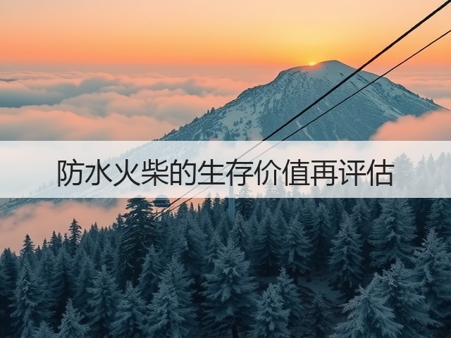 防水火柴的生存价值再评估(图3) 防水火柴的生存价值再评估(图3)