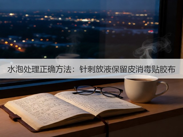 水泡处理正确方法:针刺放液保留皮消毒贴胶布(图1) 水泡处理正确方法:针刺放液保留皮消毒贴胶布(图1)