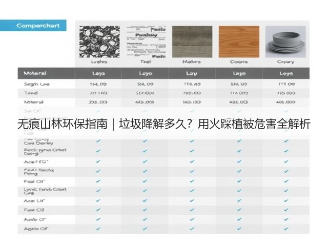 无痕山林环保指南|垃圾降解多久?用火踩植被危害全解析(图3) 无痕山林环保指南|垃圾降解多久?用火踩植被危害全解析(图3)