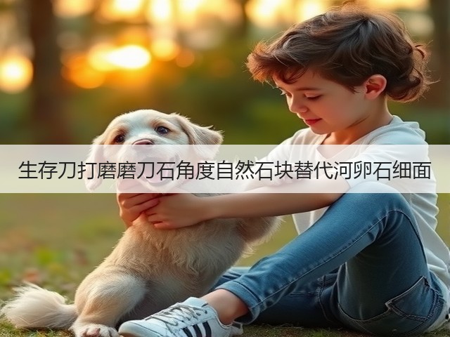 生存刀打磨磨刀石角度自然石块替代河卵石细面(图2) 生存刀打磨磨刀石角度自然石块替代河卵石细面(图2)