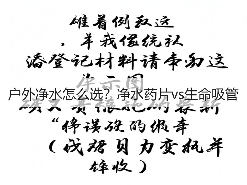 户外净水怎么选？净水药片vs生命吸管