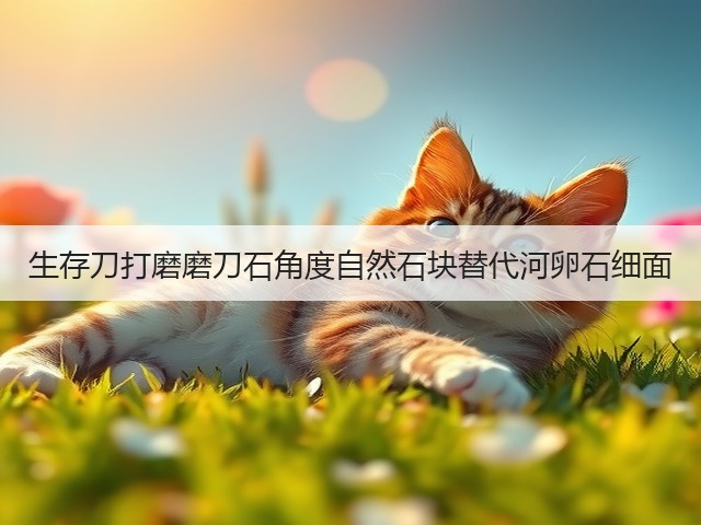 生存刀打磨磨刀石角度自然石块替代河卵石细面(图1) 生存刀打磨磨刀石角度自然石块替代河卵石细面(图1)