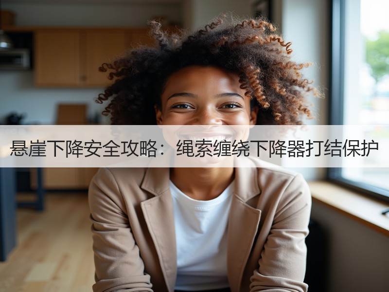 悬崖下降安全攻略：绳索缠绕下降器打结保护