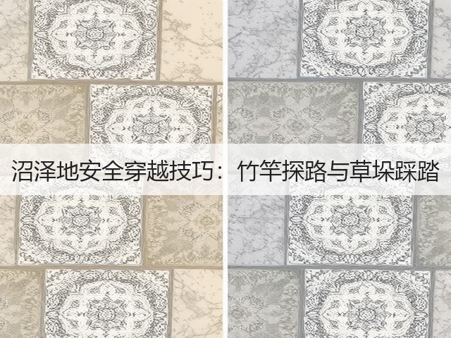 沼泽地安全穿越技巧:竹竿探路与草垛踩踏(图2) 沼泽地安全穿越技巧:竹竿探路与草垛踩踏(图2)