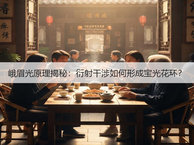 峨眉光原理揭秘:衍射干涉如何形成宝光花环?(图2) 峨眉光原理揭秘:衍射干涉如何形成宝光花环?(图2)