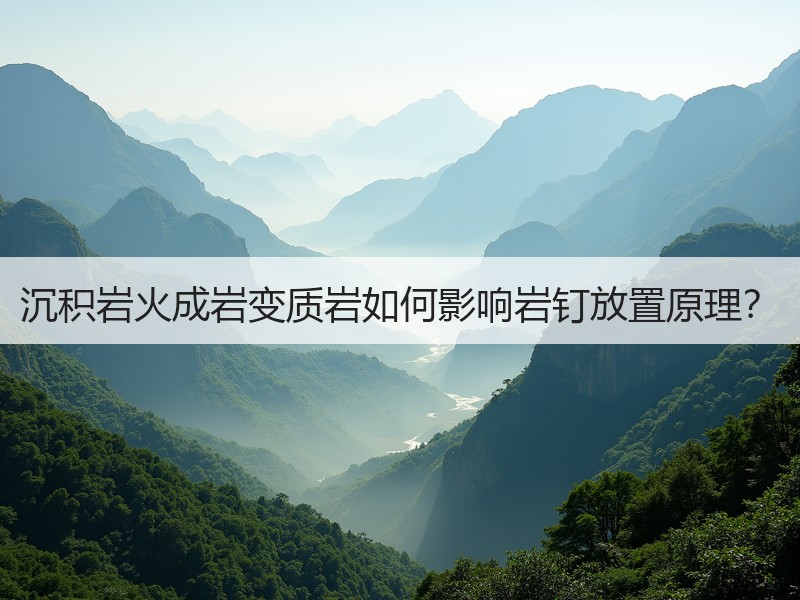 沉积岩火成岩变质岩如何影响岩钉放置原理？