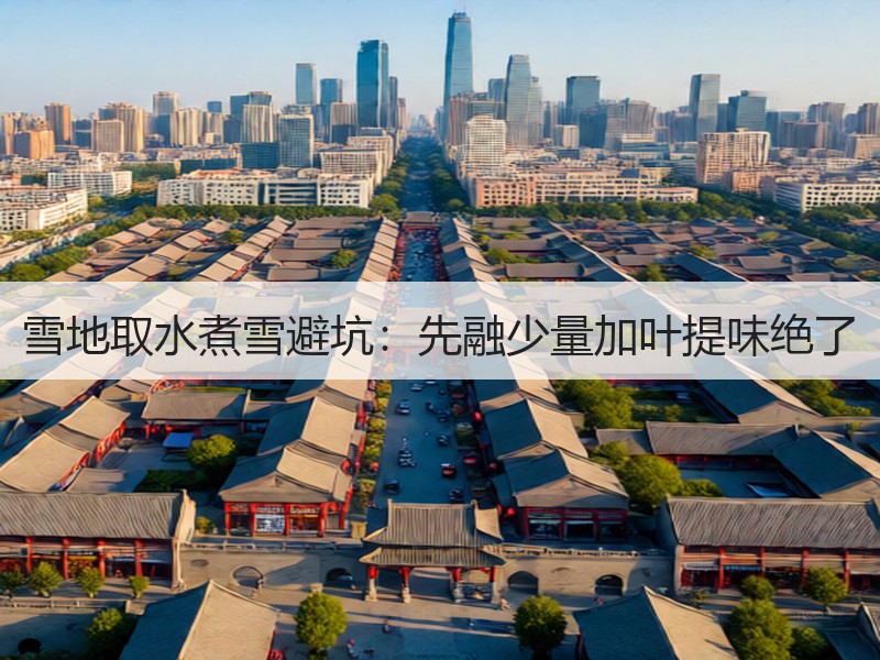 雪地取水煮雪避坑：先融少量加叶提味绝了