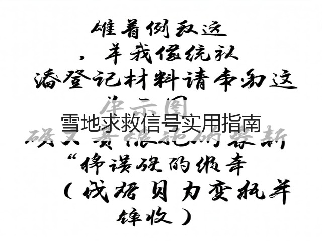 雪地求救信号实用指南(图3) 雪地求救信号实用指南(图3)